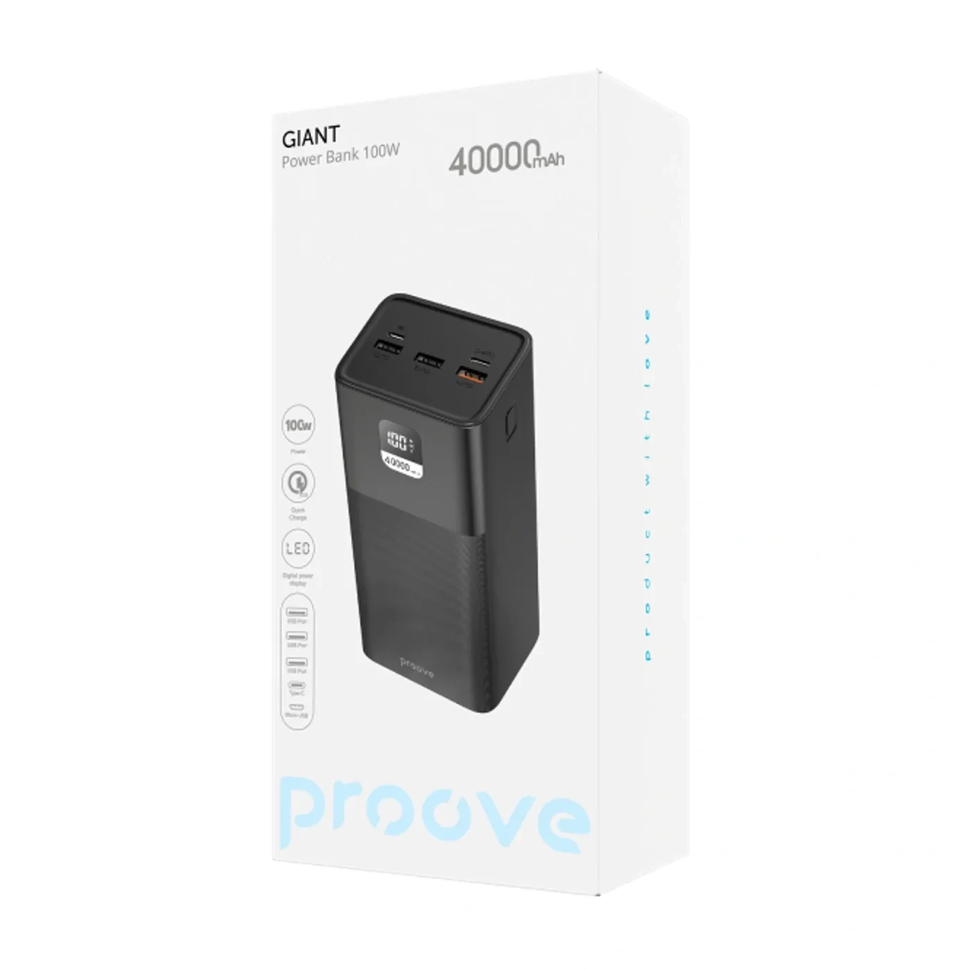 Proove Power Bank 40K-100W-Black