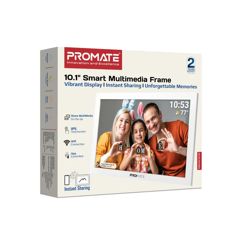 Promate Smart Multimedia Frame 10.1-White